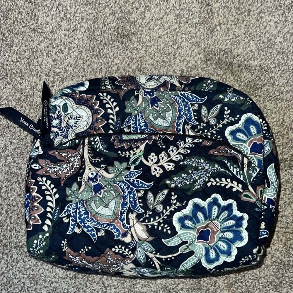 Vera Bradley Large Cosmetic Java Navy Camo